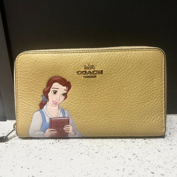 DISNEY x COACH LIMITED EDITION Princess Belle Wallet (GENTLY USED) - Picture 1 of 6